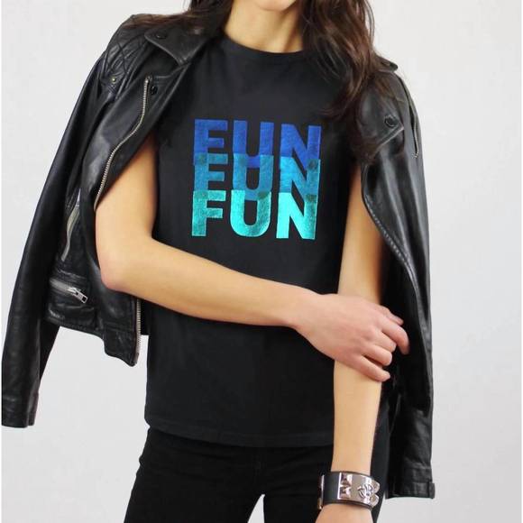 NEW UNSWEETENED micro tee in fun blue - Picture 1 of 2